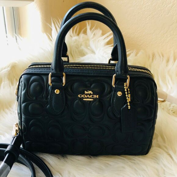 NWT Coach Mini Rowan Crossbody In Signature Leather - Picture 1 of 9